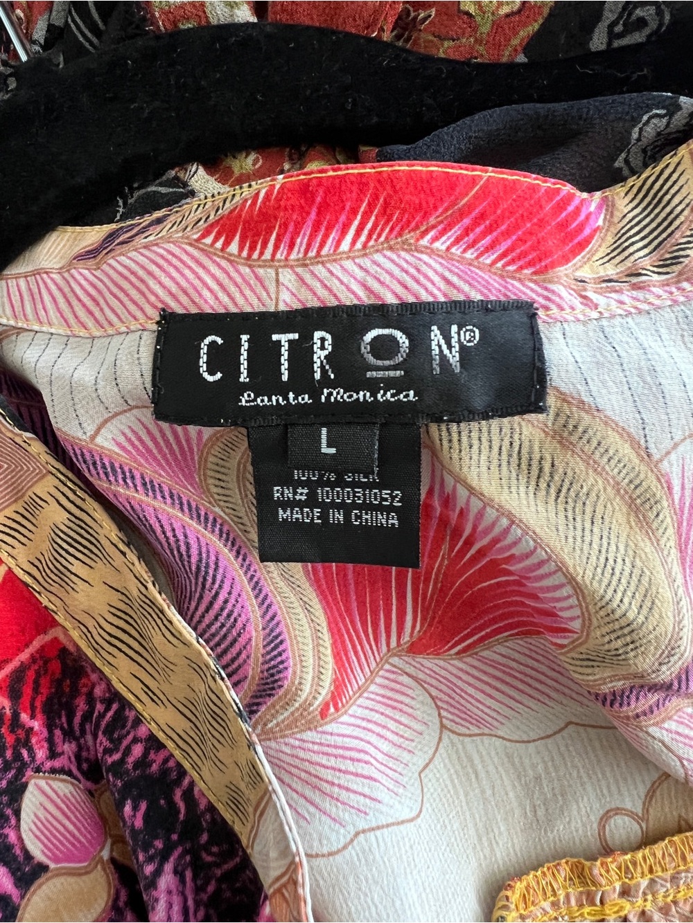 Citron Multicolor Floral Print Blouse — Pink, Cream & Purple Accents